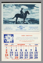 "HOPPY'S FAVORITE DAIRY" ROYAL CREST 1956 CALENDAR.