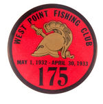 FISHING AND HUNTING PAIR OF 1930s LICENSE BUTTONS.