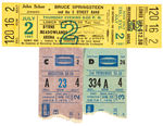 “BRUCE SPRINGSTEEN” TICKET STUBS/UNUSED TICKET TRIO.