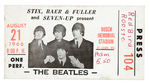 “THE BEATLES” 1966 PRESS TICKET STUB.