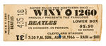 “BEATLES CLEVELAND STADIUM” 1966 CONCERT TICKET STUB.