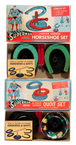 “SUPERMAN OFFICIAL JUNIOR RUBBER HORSESHOE AND QUOIT SETS.”