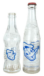 "DONALD DUCK" SODA BOTTLES/GLASS.