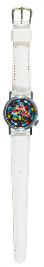 RARE MICKEY & MINNIE ANIMATED DISCO WATCH BY BRADLEY.