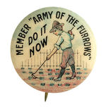 HAKE COLLECTION RARE WWI VICTORY GARDEN THEME BUTTON.