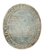 "NEW YORK WORLD'S FAIR" 1939 OFFICIAL SILVER OVAL MEDAL.