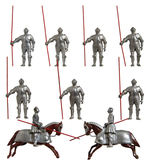 KNIGHTS METAL FIGURES BY BRITAINS AND CHERILEA.