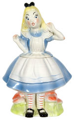 “ALICE IN WONDERLAND” RARE REGAL CHINA COOKIE JAR.