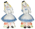 “ALICE IN WONDERLAND” REGAL CHINA SALT & PEPPER SET.