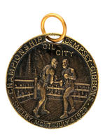 DEMPSEY AND GIBBONS CHAMPIONSHIP FIGHT BRASS MEDALLION.