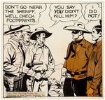 “THE LONE RANGER” ORIGINAL ART FOR 5 CONSECUTIVE 1941 DAILY STRIPS PUBLISHED IN DELL COMIC BOOK #1.