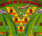 WWII “POOSH M-UP VICTORY BOMBER” BOXED BAGATELLE GAME.