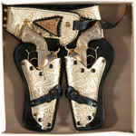 "ROY ROGERS GENUINE LEATHER OFFICIAL HOLSTER SET" BOXED.