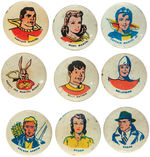 FAWCETT COMIC CHARACTERS BUTTONS WITH CAPTAIN MARVEL.