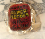 "MARVEL SUPER-HERO - MARVEL SUPER-HEROES RING CLUB" FLICKER RING IN PACKAGE.