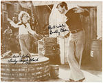 SHIRLEY TEMPLE BLACK & BUDDY EBSEN SIGNED "CAPTAIN JANUARY" PRINT.