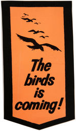 ALFRED HITCHCOCK'S "THE BIRDS" MOVIE THEATER COMING ATTRACTION RIBBON.