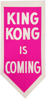 "KING KONG" MOVIE THEATER COMING ATTRACTION RIBBON.