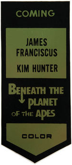 "BENEATH THE PLANET OF THE APES" MOVIE THEATER COMING ATTRACTION RIBBON.