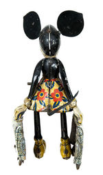 MINNIE MOUSE CARRYING FELIX IN CAGES EXTREMELY RARE WIND-UP TOY.