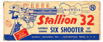 "NICHOLS STALLION 32 SIX SHOOTER CAP PISTOL" BOXED.