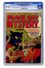 BLACK CAT MYSTERY COMICS #31 OCTOBER 1951 CGC 9.0 CREAM TO OFF-WHITE PAGES FILE COPY.