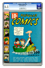 POPULAR COMICS #11 DECEMBER 1936 CGC 6.5 CREAM TO OFF-WHITE PAGES.