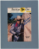 ROY ROGERS & CLAYTON MOORE SIGNED MAGAZINE/COMIC BOOK COVER PAIR.