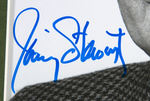 JIMMY STEWART SIGNED PAIR WITH "HARVEY" SKETCH.