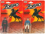 "ZORRO" CARDED ACTION FIGURE SET.