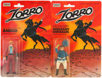 "ZORRO" CARDED ACTION FIGURE SET.