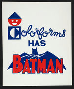 "BATMAN COLORFORMS" SIGN.