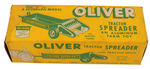 "OLIVER TRACTOR SPREADER" BOXED FARM TOY.