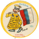 YELLOW KID RARE BUTTON #101 FOR RUSSIA.