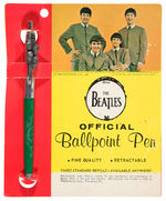 “THE BEATLES” OFFICIAL BALLPOINT PEN ON CARD.