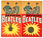 “OFFICIAL BEATLES” TIE TACK/CLIP PAIR ON CARD.