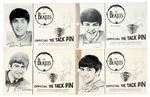 “THE BEATLES OFFICIAL TIE TACK PINS” ON CARDS LOT.