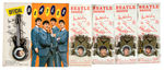 BEATLES BROOCHES ON CARDS LOT.