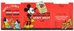 “MICKEY MOUSE RECIPE SCRAPBOOK” DISPLAY SIGN WITH BOOK/CARDS.