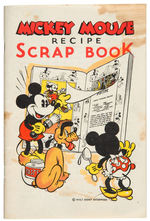 “MICKEY MOUSE RECIPE SCRAPBOOK” DISPLAY SIGN WITH BOOK/CARDS.