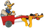 “DONALD DUCK/PLUTO” DOG CART DONALD FISHER-PRICE PULL TOY.