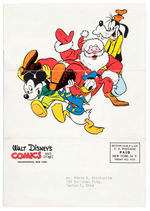 "WALT DISNEY'S COMICS AND STORIES" SUBSCRIPTION MAILER FOLDER.