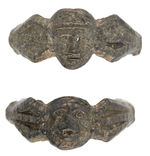 PAIR OF EARLY RINGS WITH PORTRAITS OF TARZAN AND KON-GAH THE APE KING.