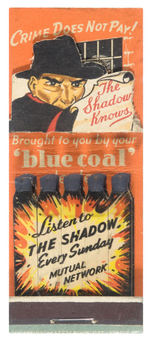 “THE SHADOW” CLASSIC MATCHBOOK COMPLETE AND NEAR MINT.