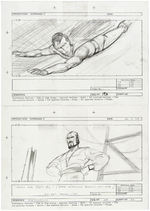 "SUPERMAN II" STORYBOARD ORIGINAL ART LOT.