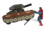 "SUPERMAN TANK" LINEMAR BATTERY-OPERATED TOY (COLOR VARIETY).