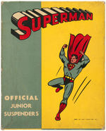 "SUPERMAN OFFICIAL JUNIOR SUSPENDERS" DISPLAY BOX & SUSPENDERS.