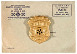 "TOM MIX RALSTON STRAIGHT SHOOTERS SHERIFF DOBIE COUNTY" BADGE WITH MAILER AND FOLDER.