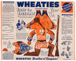 "WHEATIES FIGHT FOR FREEDOM!" CEREAL BOX BACK CUT-OUT SET.