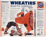 "WHEATIES FIGHT FOR FREEDOM!" CEREAL BOX BACK CUT-OUT SET.